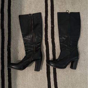 Fiorentini & Baked Tall Black Leather Boots